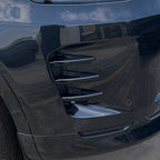 Compatible with 2024-2026 Discovery Sport Front Bumper Fang Trim Strips, Bright Black
