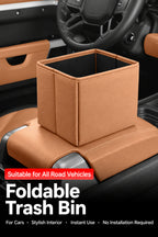 Leather Car Trash Can and Storage Box, Compatible with Defender, Range Rover Sport and Range Rover
