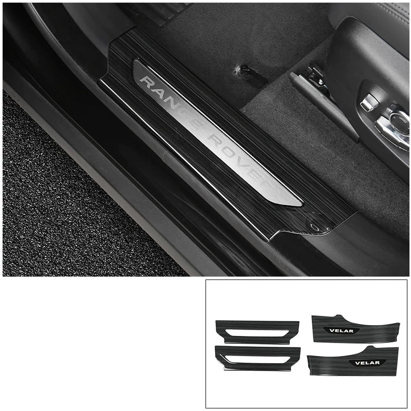 Additional product photo of 17-26 Range Rover Velar Stainless Steel Door Sill Protector Threshold Trim