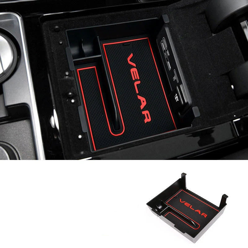 Additional product photo of Range Rover Velar Center Console Cup Holder Storage Box Organizer (2017–2023)