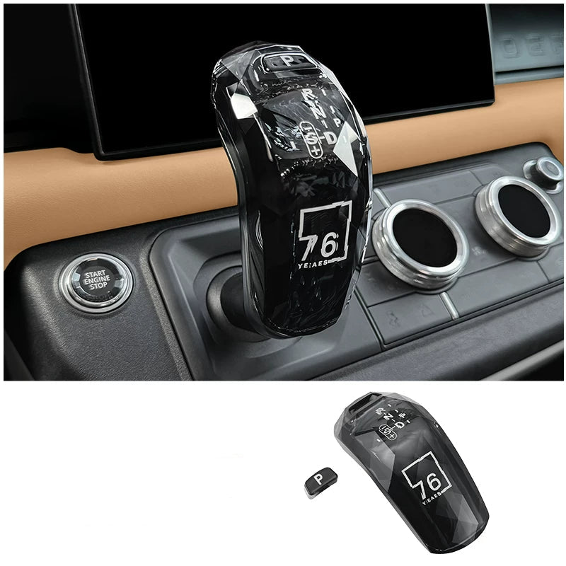 Compatible with 2020-2026 Defender 90/110/130 Crystal Gear Shift Knob Cover