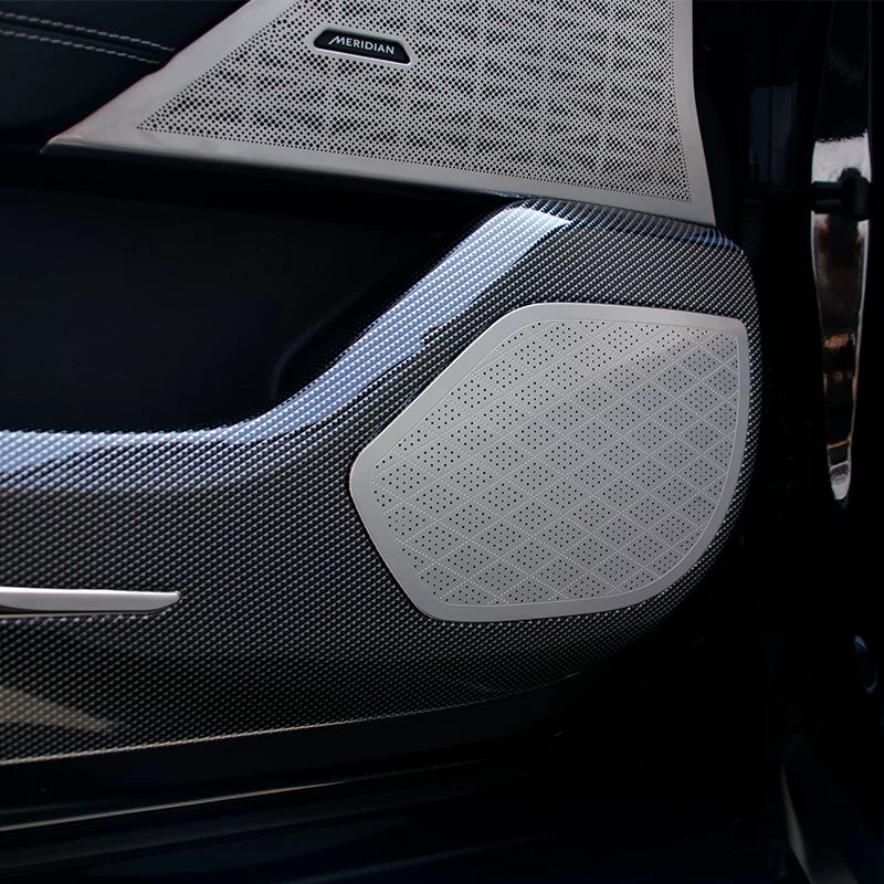 Additional product photo of Range Rover Velar Carbon Fiber Pattern Seat Back Anti-Kick Mats (2017–2026)