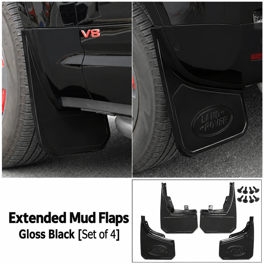 Compatible with 2020-2026 Defender 90/110/130 Front and Rear Mud Flaps Splash Guards