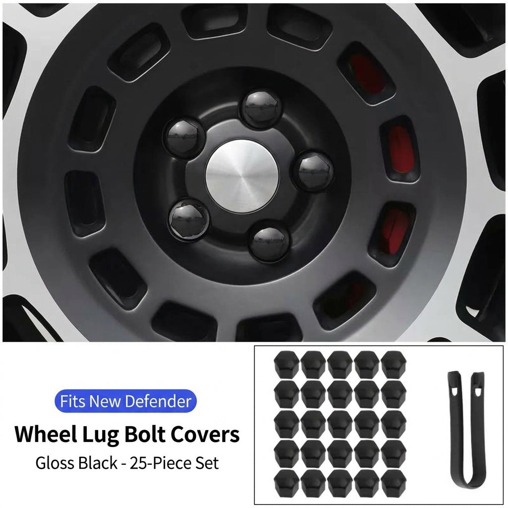 Product photo of Wheel Bolt Caps Gloss Black Lug Nut Covers