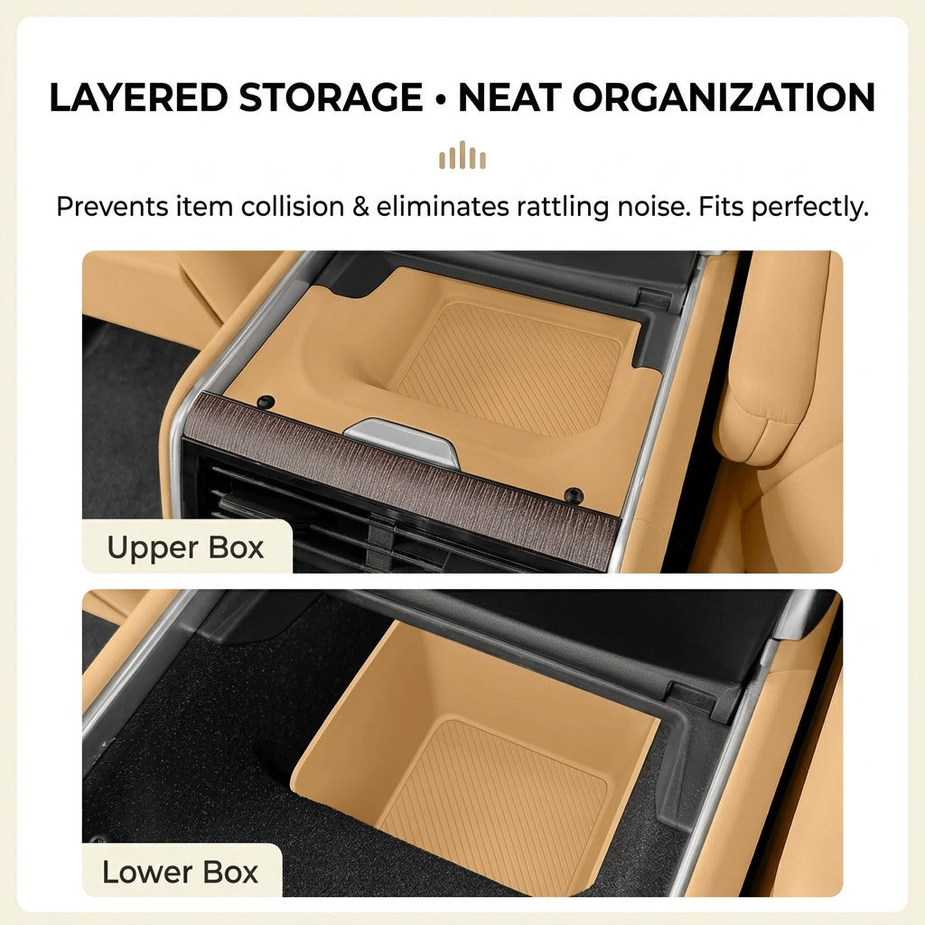 Additional product photo of 2023–2026 Range Rover (5-Seat) Rear Armrest Storage Box Silicone Mats