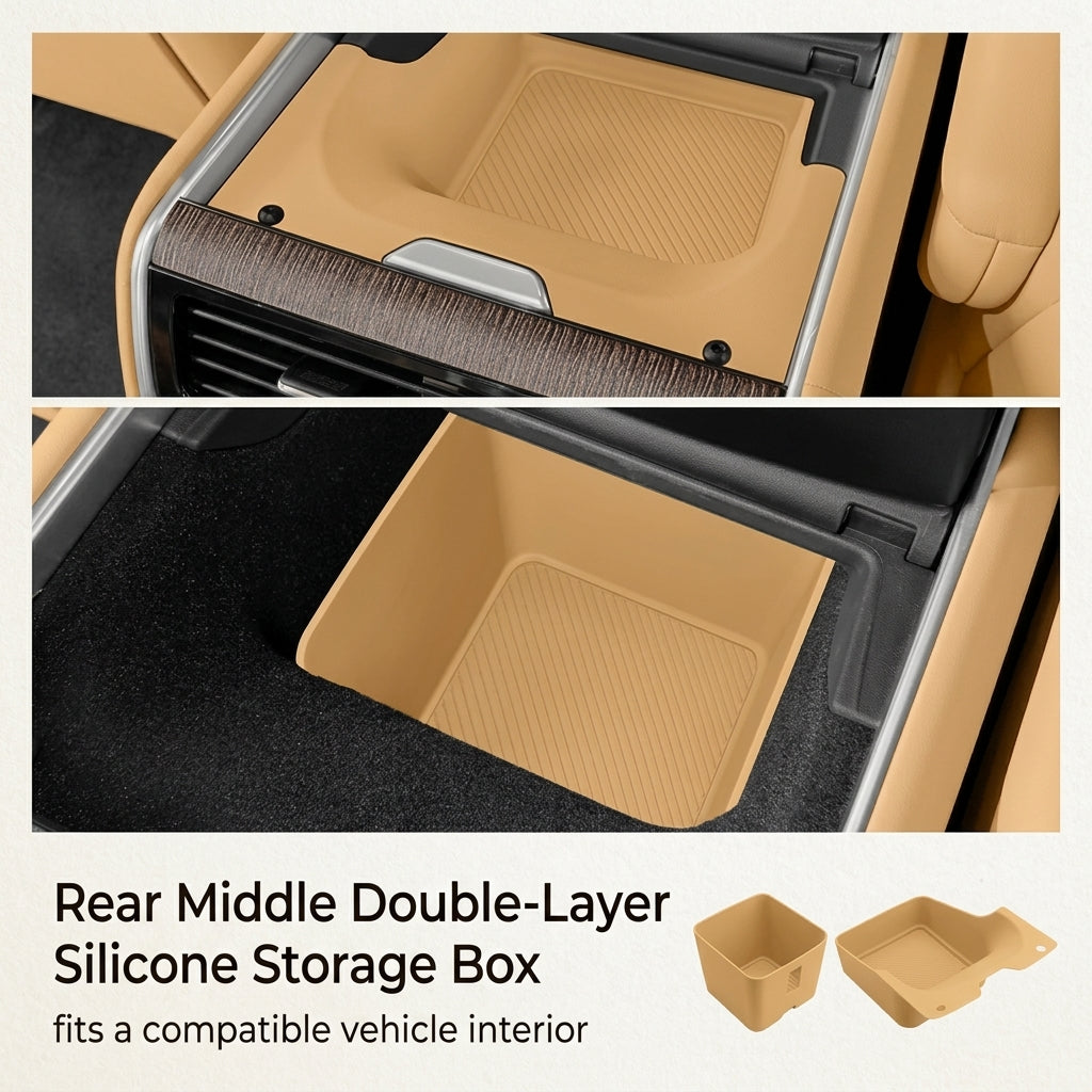 Additional product photo of 2023–2026 Range Rover (5-Seat) Rear Armrest Storage Box Silicone Mats