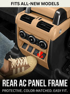 Product photo of Defender (2020-2026) Rear Air Vent Trim & Kick Plate, Leather-Look Interior Protection for 90 / 110 / 130