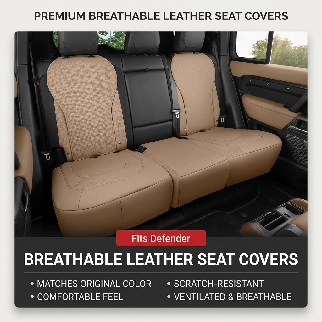 Product photo of Defender (2020-2026) Seat Covers, Breathable Leather Seat Cushion Set for 90 / 110 / 130