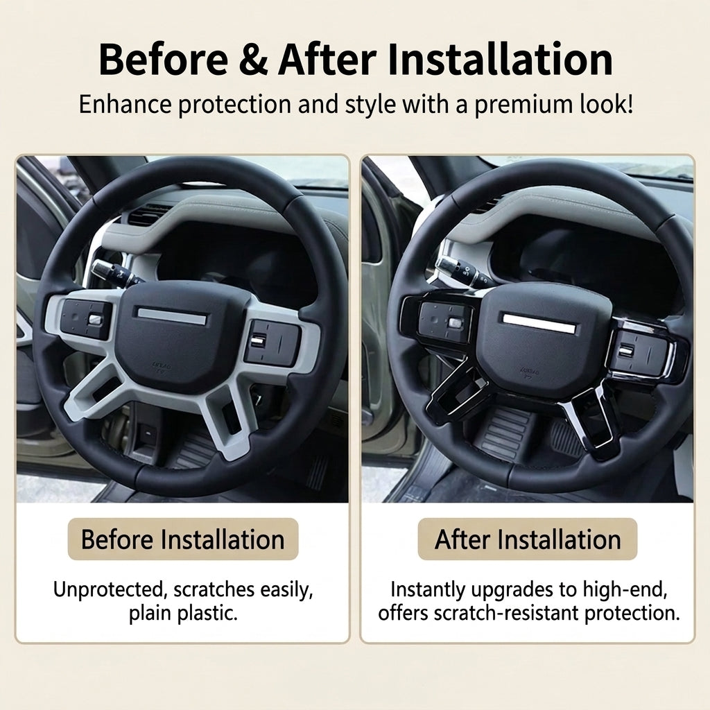Additional product photo of Defender (2020-2026) Steering Wheel Button Trim Frame, Interior Accent Cover