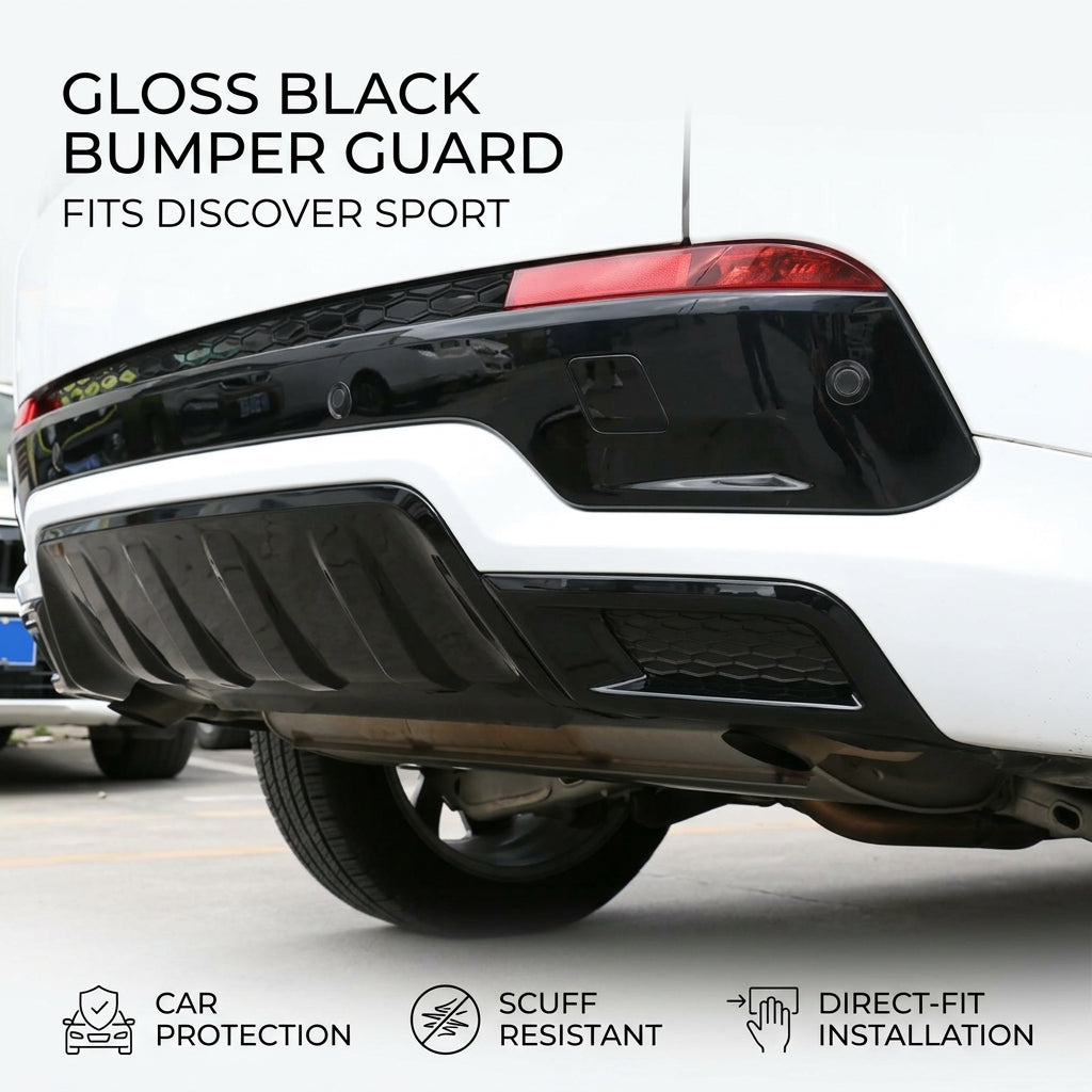 Compatible with 2020-2025 Discovery Sport Front and Rear Guard Plates, Silver and Bright Black