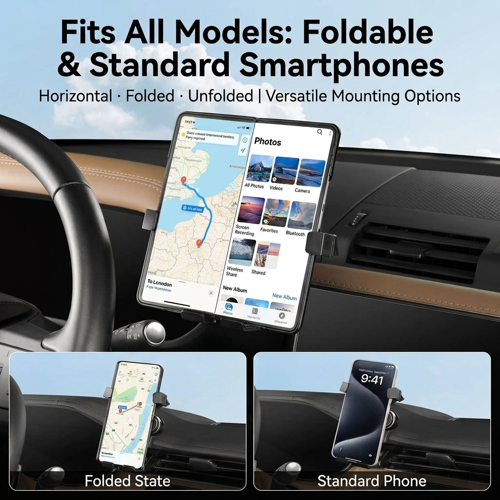 Additional product photo of 2023-2026 Range Rover Sport Car Phone Holder & Folding Screen Navigation Mount