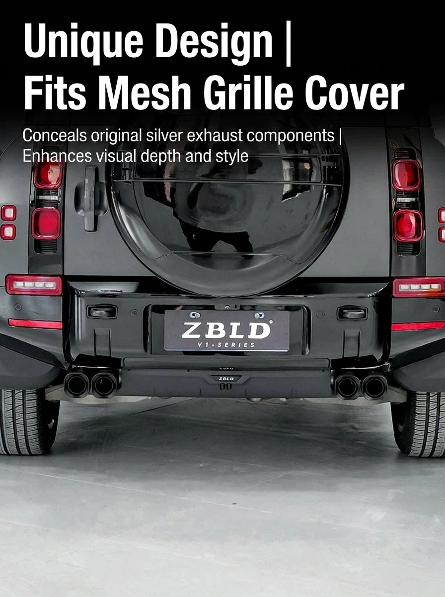 Additional product photo of 2020-2026 Defender 90/110/130 ZBLD Quad Exhaust Tip Covers