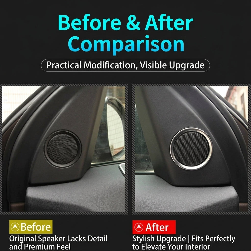 Compatible with 2020-2025 Discovery Sport Interior Speaker Trim, Tweeter Rings and Grille Covers