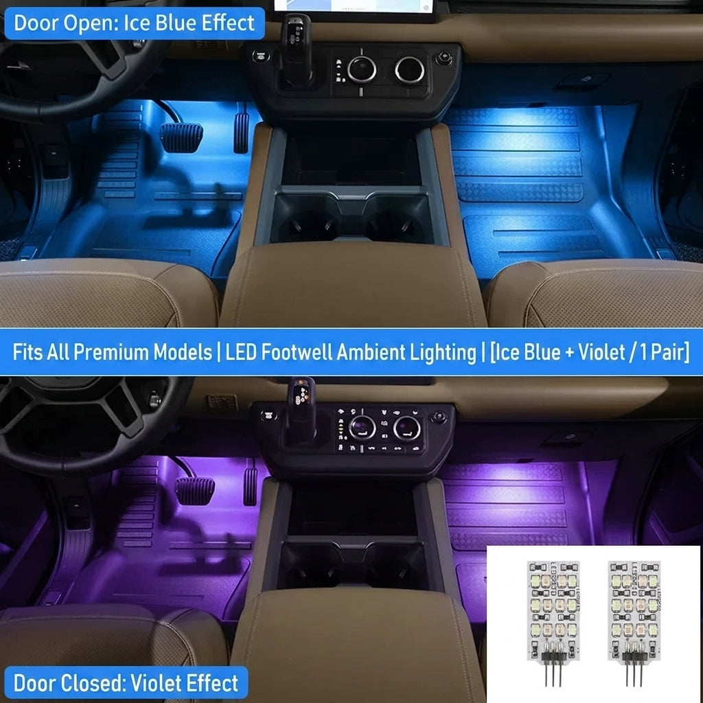Additional product photo of Range Rover & Discovery 5 LED Interior Footwell Ambient Lighting Kit