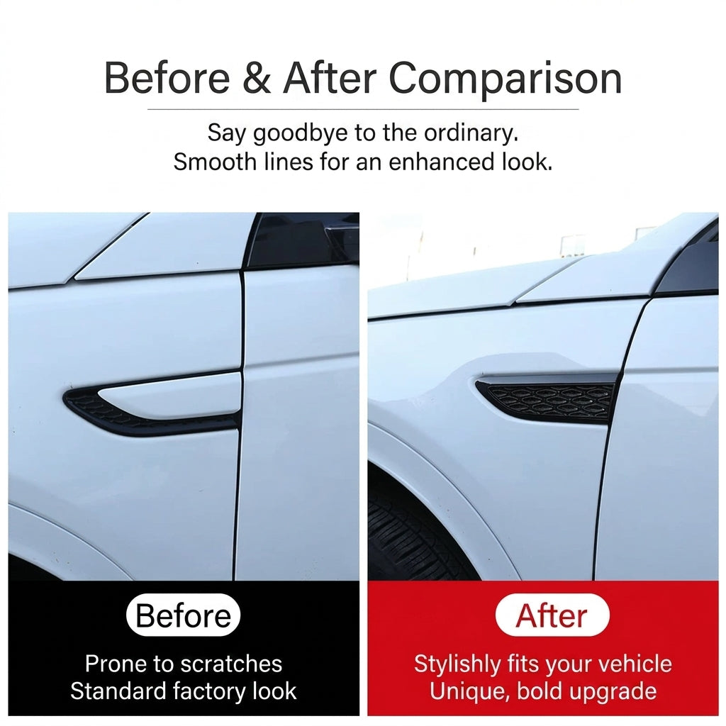 Additional product photo of Discovery Sport Gloss Black Honeycomb Side Fender Vents (2020–2024)