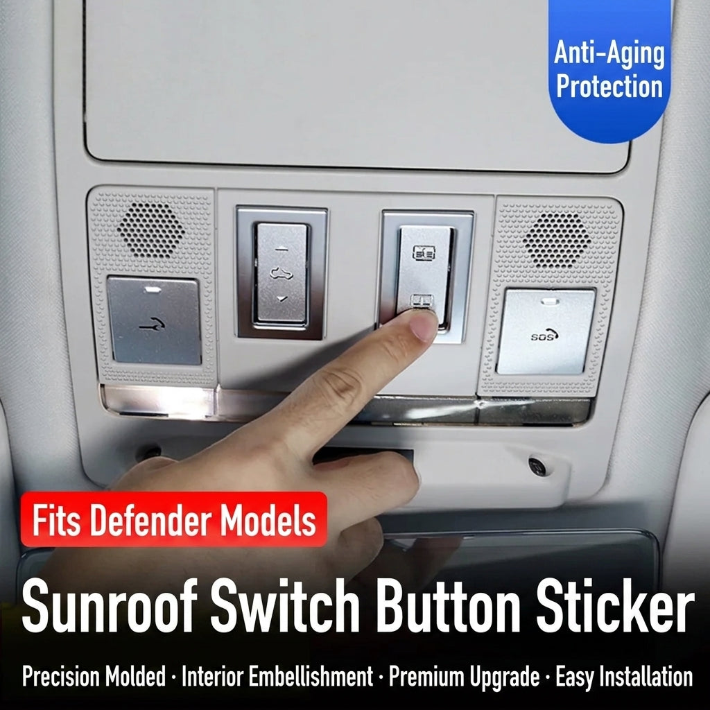 Additional product photo of Land Rover Defender 90/110/130 Overhead Sunroof Switch Button Decal Overlays (2020–2026)