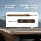 Additional product photo of Walnut Wood & Alloy Magnetic Temporary Parking Number Plate – Hidden Privacy Design