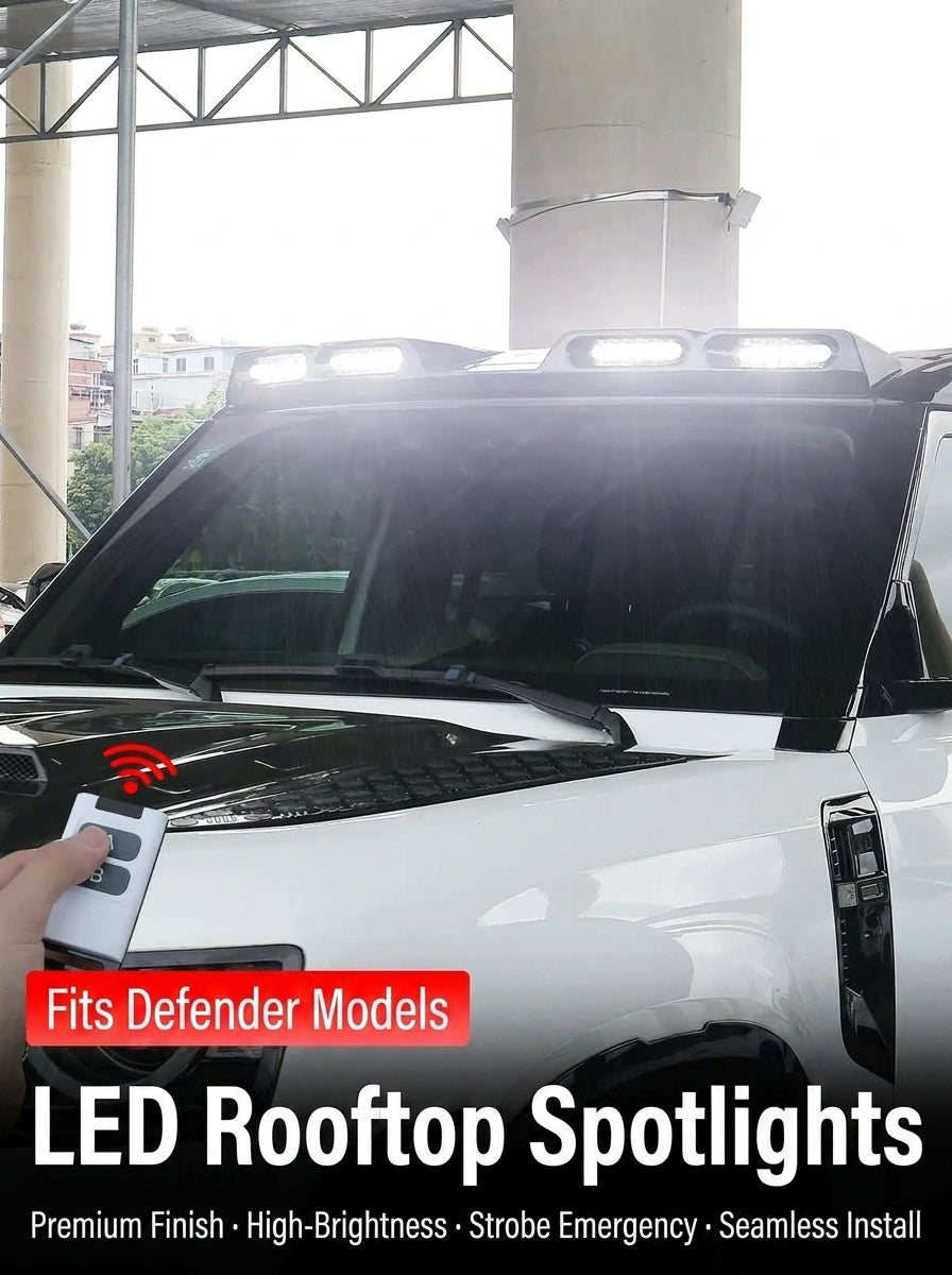 Additional product photo of 2020-2026 Defender 110/90 Roof 4-Pod LED Spotlights Off-Road Driving Light Kit