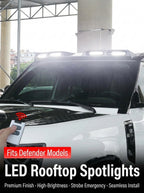 Additional product photo of 2020-2026 Defender 110/90 Roof 4-Pod LED Spotlights Off-Road Driving Light Kit