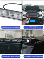 Additional product photo of 2020-2026 Defender 110/90 Roof 4-Pod LED Spotlights Off-Road Driving Light Kit