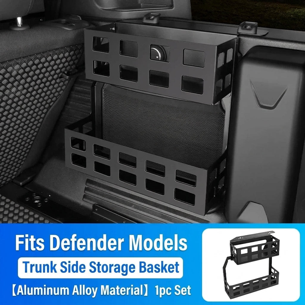 Product photo of Land Rover Defender 110 Trunk Storage Expansion Side Racks & Cargo Shelf (2020–2026)