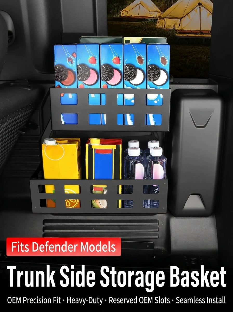 Additional product photo of Land Rover Defender 110 Trunk Storage Expansion Side Racks & Cargo Shelf (2020–2026)