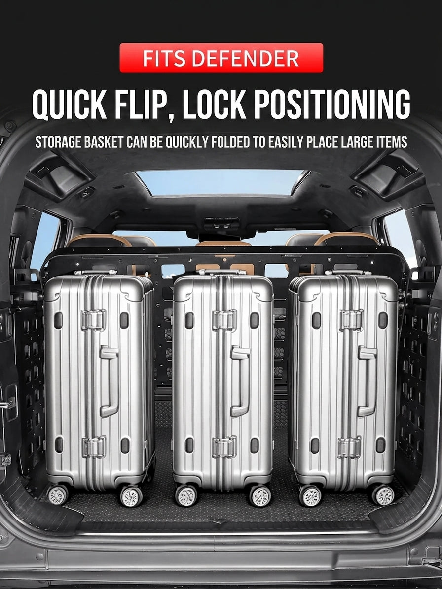 Additional product photo of 20-26 Land Rover Defender 110 Folding Trunk Storage Rack & Camping Table