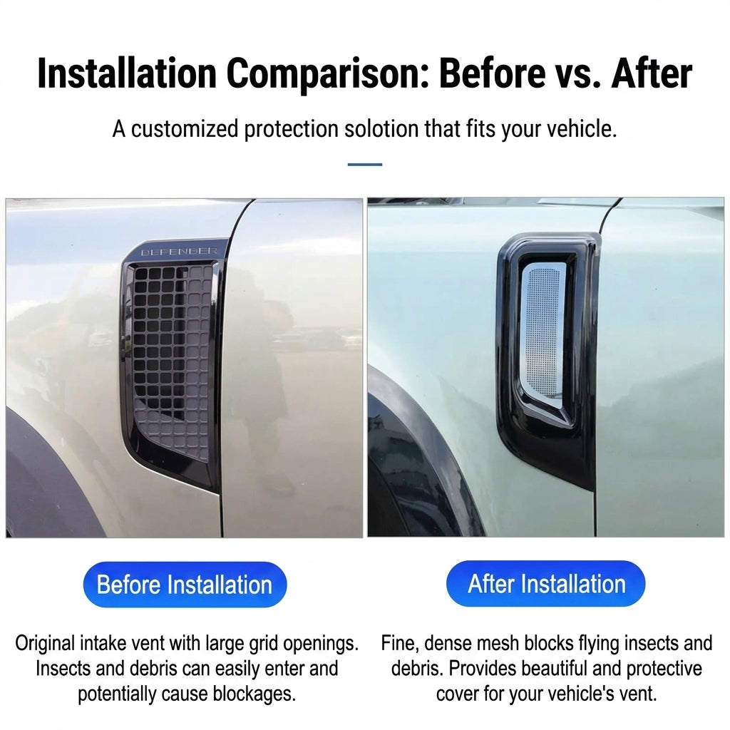 Before and after installation comparison
