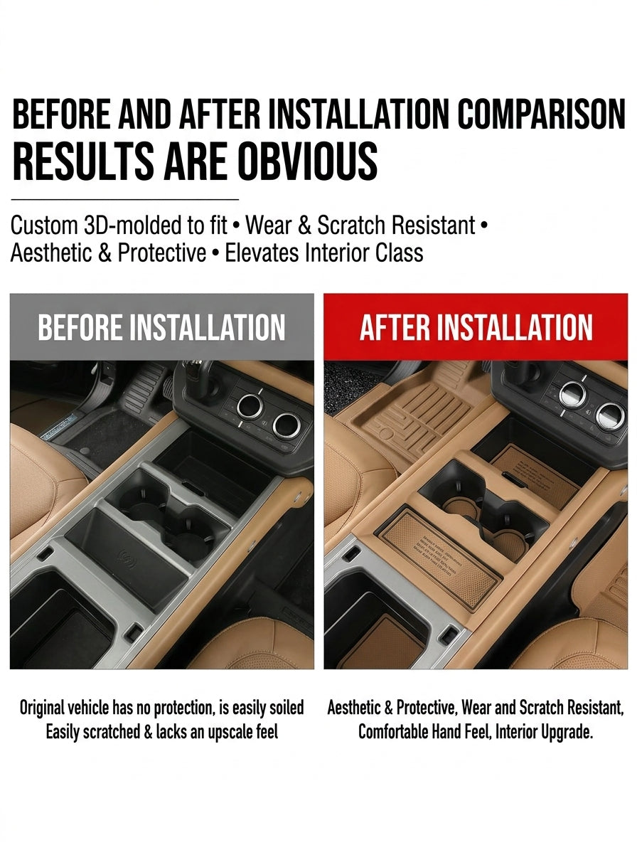 Product photo of Land Rover Defender 90/110/130 Center Console Cup Holder & Shifter Trim (2025–2026)