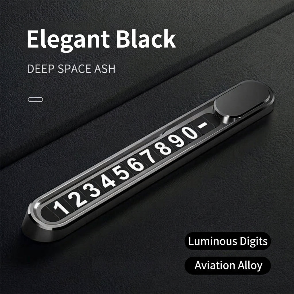 Additional product photo of Rotary Hidden Temporary Car Parking Phone Number Plate Card