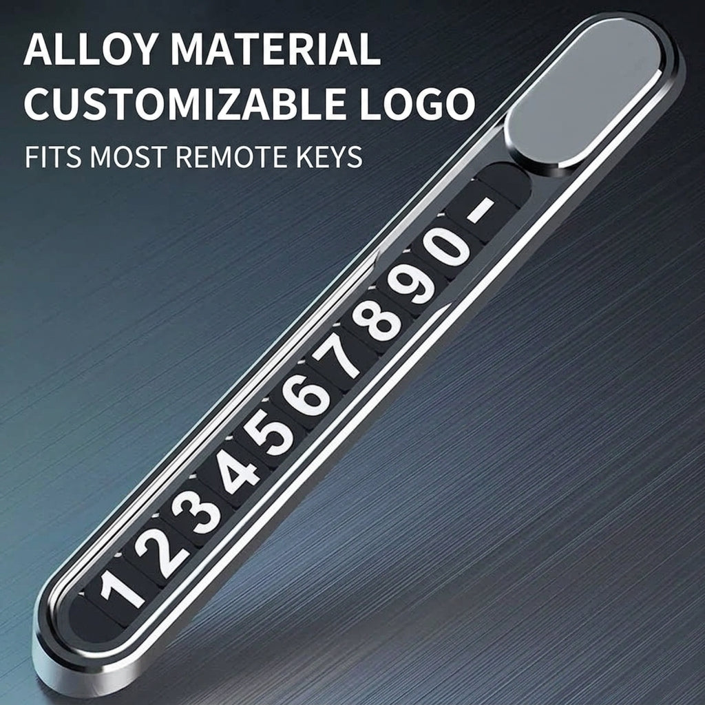 Product photo of Rotary Hidden Temporary Car Parking Phone Number Plate Card