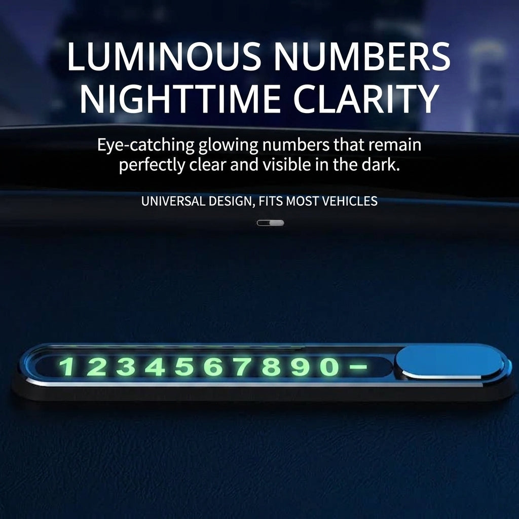 Additional product photo of Rotary Hidden Temporary Car Parking Phone Number Plate Card