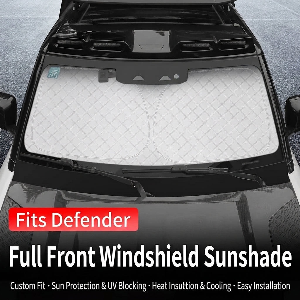 Product photo of Land Rover Defender 110 Custom-Fit Windshield Sunshade & UV Heat Shield (2020–2026)