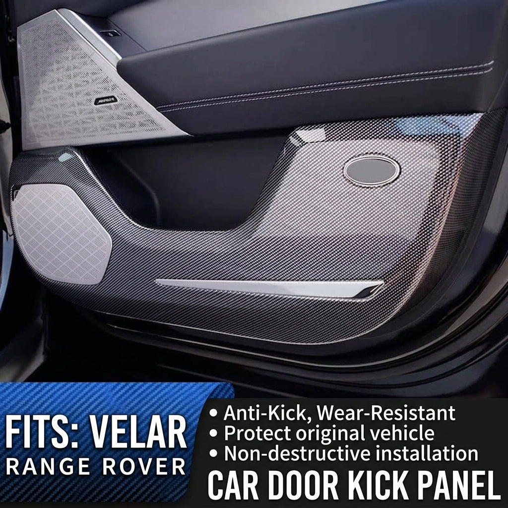 Product photo of Range Rover Velar Carbon Fiber Pattern Seat Back Anti-Kick Mats (2017–2026)