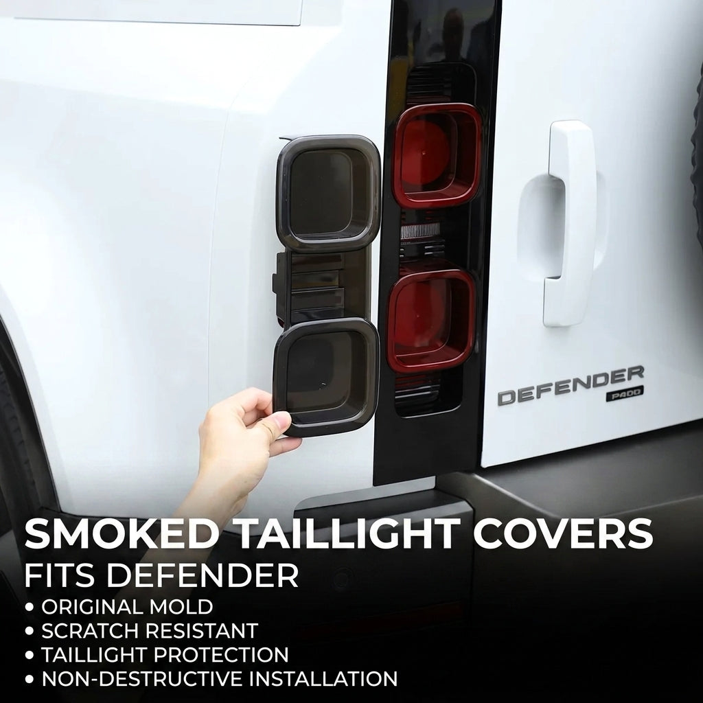 Product photo of Defender 90/110/130 Smoked Headlight & Taillight Protective Guards (2020–2026)