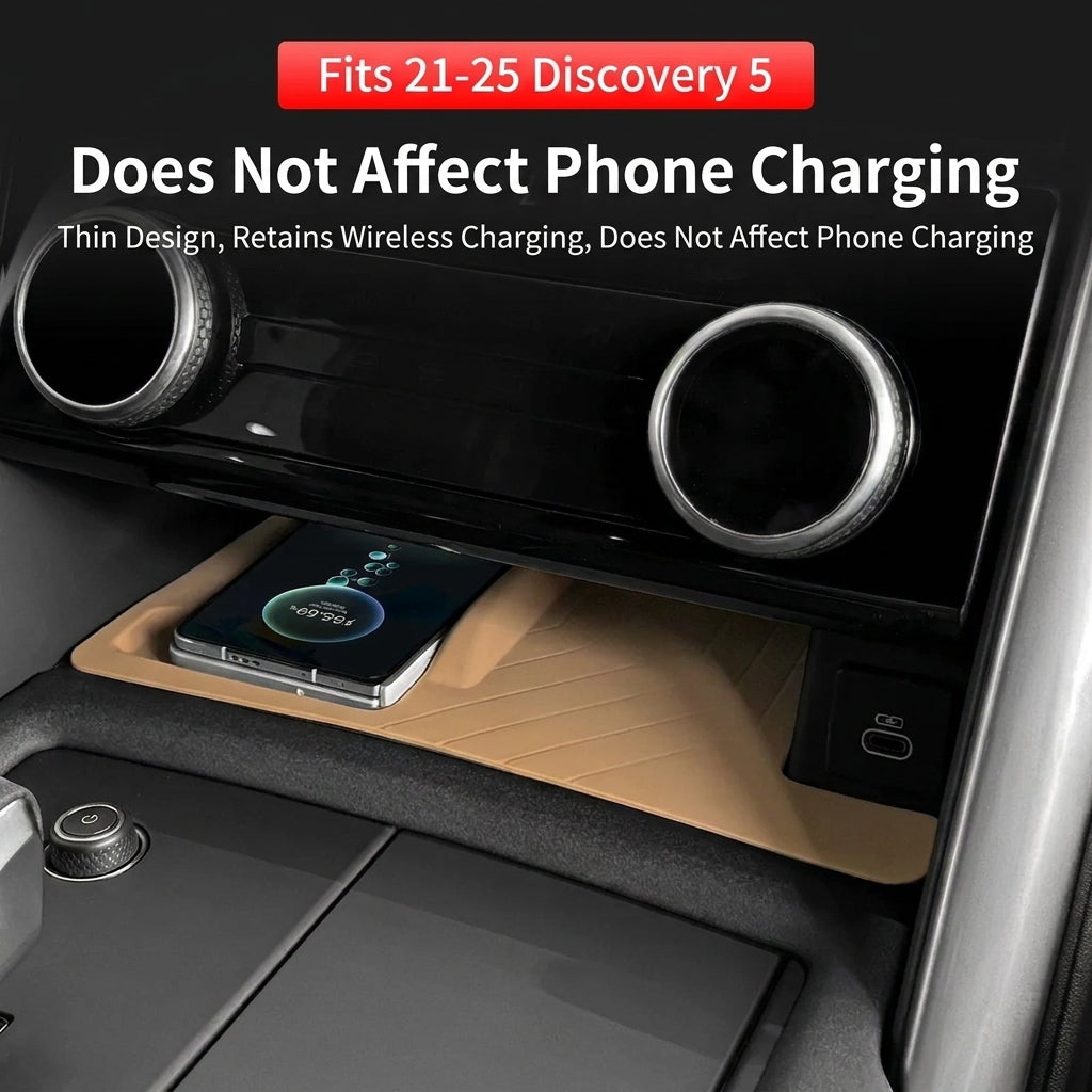Additional product photo of Land Rover Discovery 5 Center Console Wireless Charging & Cup Holder Silicone Mat (2021–2026)