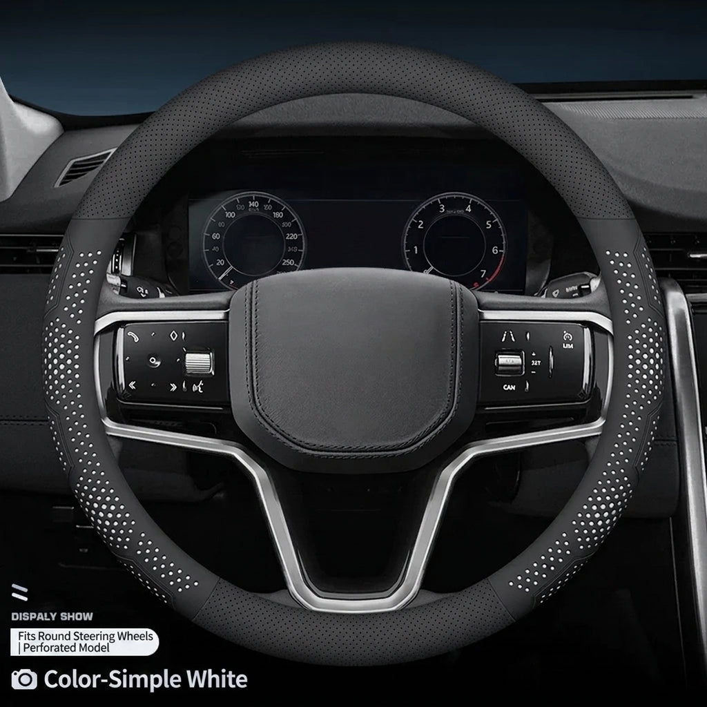 Additional product photo of Land Rover Defender, Range Rover & Discovery 5 Ultra-Thin Perforated Leather Steering Wheel Cover