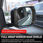 Additional product photo of Defender 90/110 Side Rearview Mirror Rain Visor Eyebrows (2020–2026)