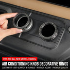 Additional product photo of Defender 90/110/130 Console AC & Volume Dial Knob Accent Rings (2020–2026)