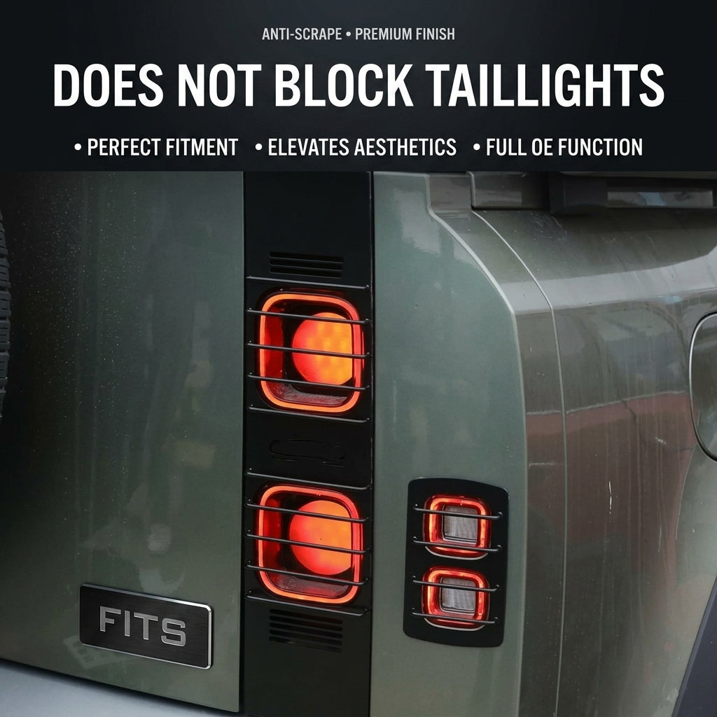 Product photo of Defender 90/110 Front & Rear Headlight & Taillight Bezel Frames (2020–2025)