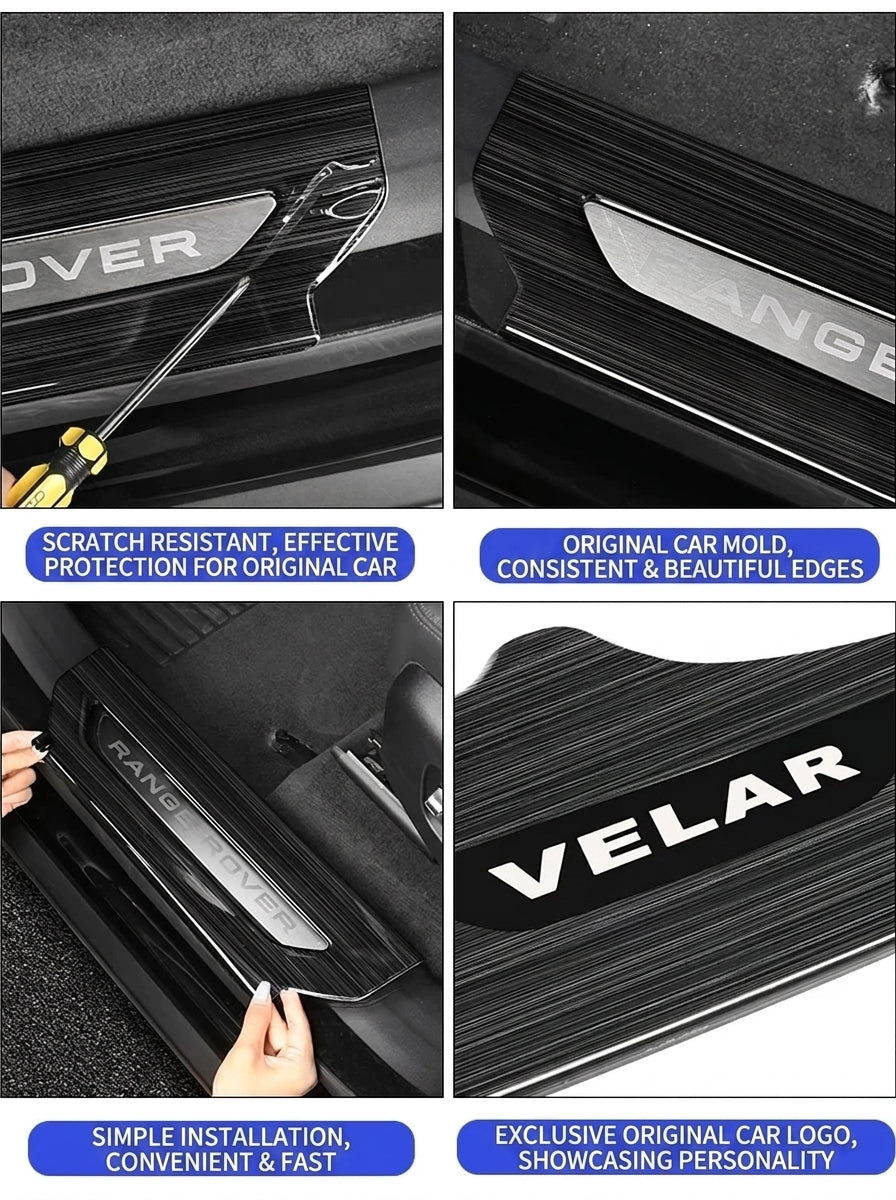 Additional product photo of 17-26 Range Rover Velar Stainless Steel Door Sill Protector Threshold Trim