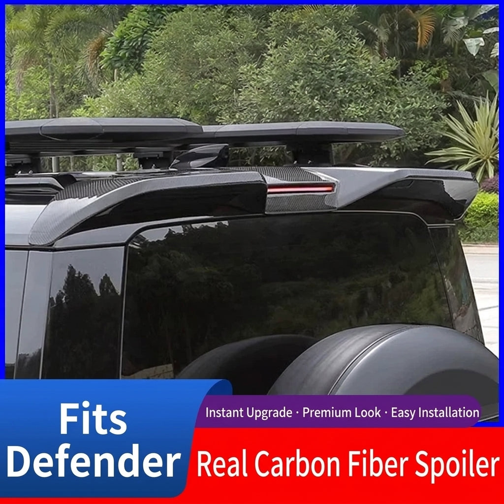 Additional product photo of Defender 90/110 Carbon Fiber Style Rear Roof Spoiler Aero Wing (2020–2026)