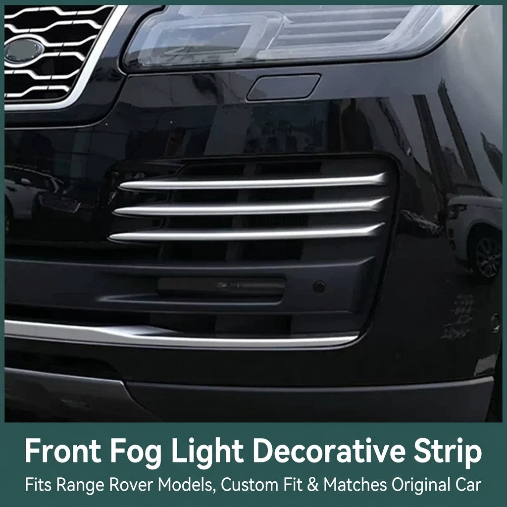 Additional product photo of Range Rover Front Fog Light Bezel & Lower Grille Chrome Trim (2018–2022)