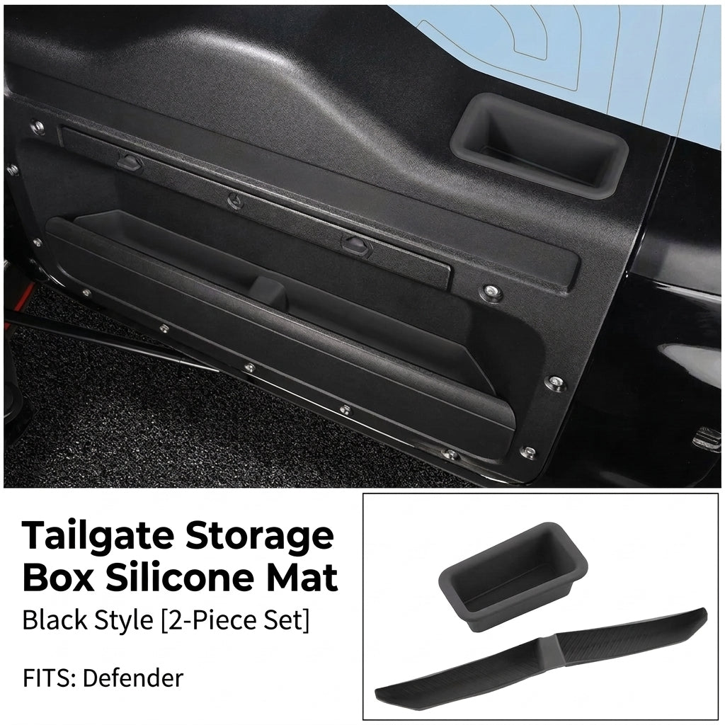 Product photo of 2020-2026 Defender Door Boot Storage Box Mats